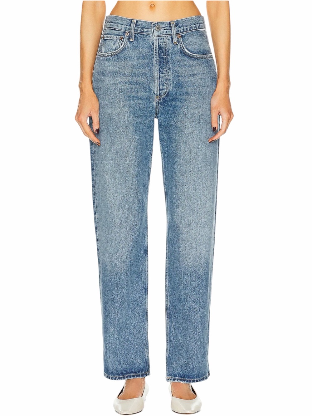 AGOLDE Fran low slung easy straight Classic High-Rise Straight Leg Jeans